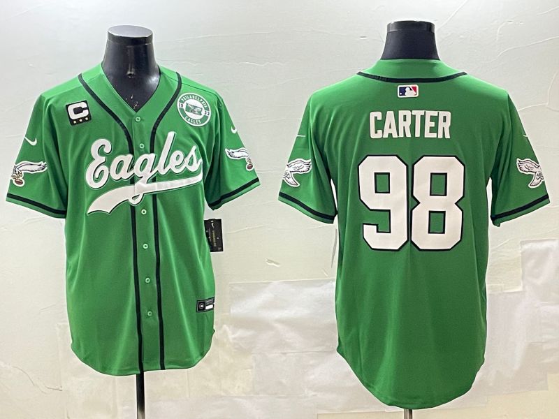 Men Philadelphia Eagles #98 Carter Green three generations Jointly Name 2025 Nike Limited NFL Jersey style 4->philadelphia eagles->NFL Jersey